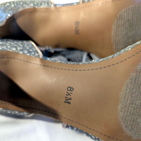 J. Renee Jivika Sandal Women’s 8.5M NWOT Glitter Mesh 2.25” Kitten Heel - Picture 7 of 10